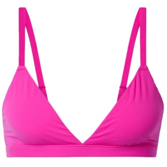 SKIMS XXS Fits Everybody Triangle Plunge Wireless Bralette Fuchsia Pink NWT - Picture 4 of 6